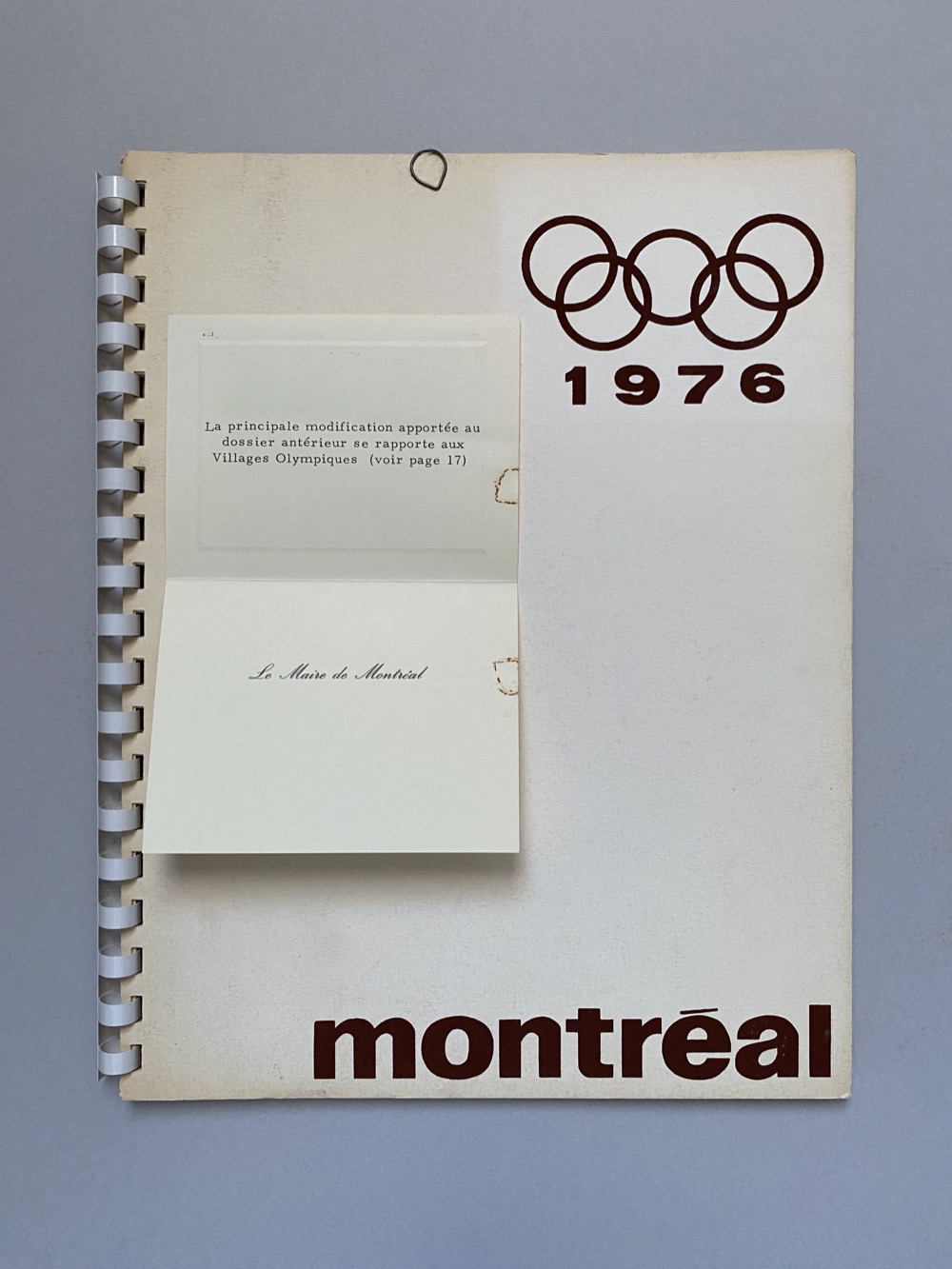 Montreal 1976 draft bid book (French)
