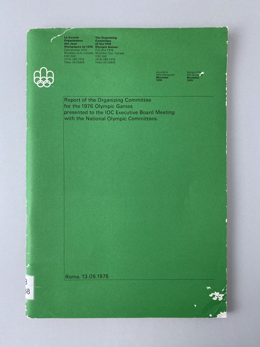 Report of the Organizing Committee (May 1975)