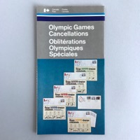 Commemorative stamp bulletin pamphlet - Olympic games cancellations