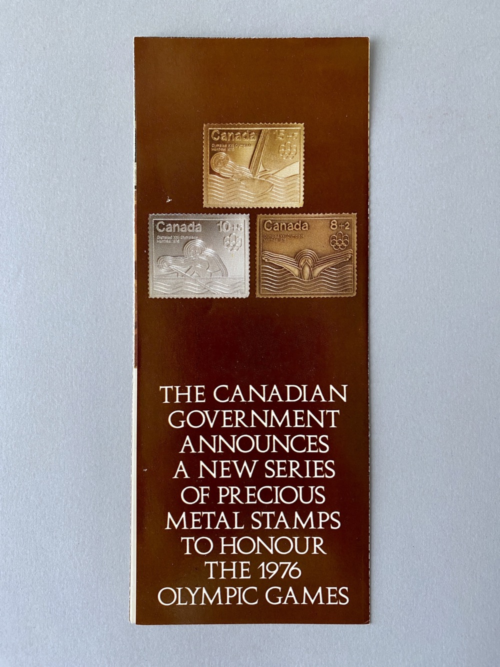 Olympic precious metal stamp pamphlet