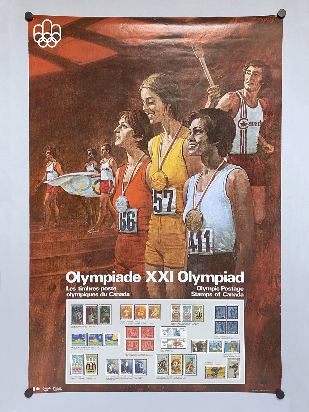 Canada Post Olympic stamps poster - domestic