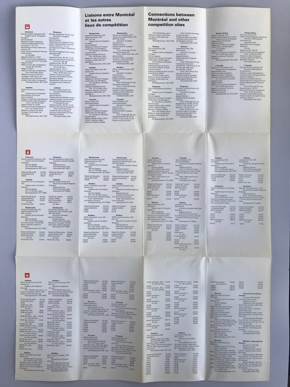 Olympic Trails poster - back
