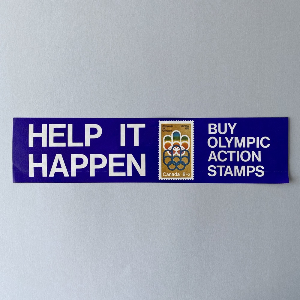 Olympic stamp support sticker